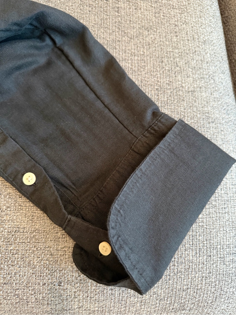 J Crew Black Button-Front Shirt Dress - Picture 8 of 9